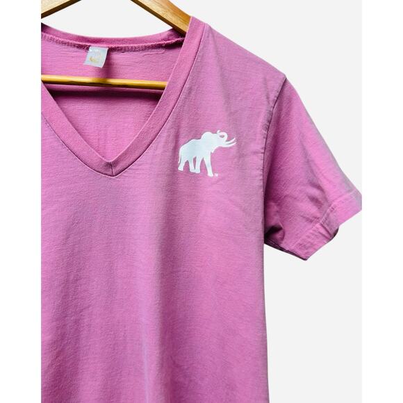 Tusk Wear Alabama Elephant Shirt M V-Neck Tee Crimson Tide Graphic Flawed‎ - Picture 4 of 5